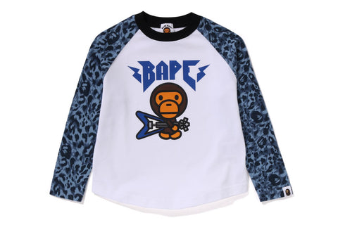 WILD LEOPARD PATTERN BABY MILO RAGLAN LS TEE