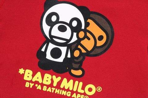 BABY MILO PANDA LAYERED PULLOVER HOODIE