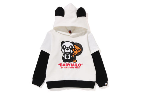 BABY MILO PANDA LAYERED PULLOVER HOODIE