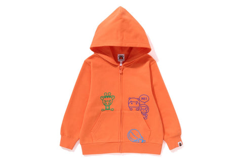 BABY MILO FRIENDS ZIP HOODIE