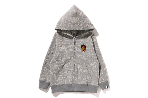 NEON CAMO JACQUARD BABY MILO ZIP HOODIE