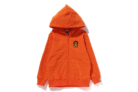 NEON CAMO JACQUARD BABY MILO ZIP HOODIE