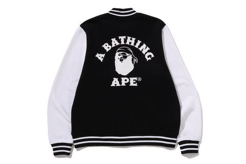 APE PIRATE SWEAT VARSITY JACKET