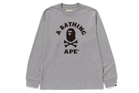 APE CROSSBONE COLLEGE LS TEE