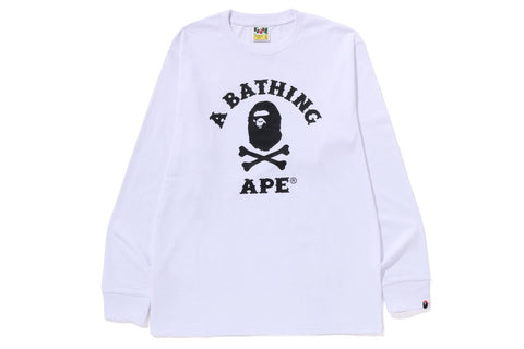 APE CROSSBONE COLLEGE LS TEE