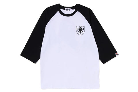 CROSSBONE EMBLEM RAGLAN 3/4 SLEEVE TEE