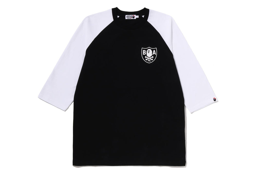 CROSSBONE EMBLEM RAGLAN 3/4 SLEEVE TEE