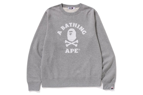 APE CROSSBONE COLLEGE CREWNECK SWEATSHIRT