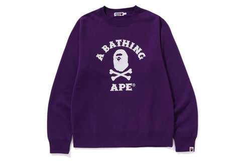 APE CROSSBONE COLLEGE CREWNECK SWEATSHIRT