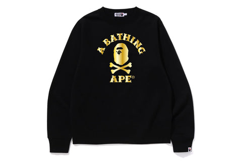 APE CROSSBONE COLLEGE CREWNECK SWEATSHIRT