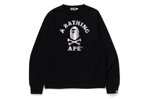 APE CROSSBONE COLLEGE CREWNECK SWEATSHIRT