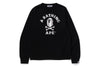 APE CROSSBONE COLLEGE CREWNECK SWEATSHIRT