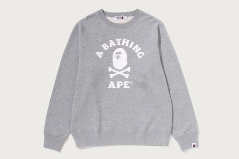APE CROSSBONE COLLEGE CREWNECK SWEATSHIRT
