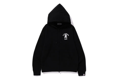 APE CROSSBONE COLLEGE ZIP HOODIE