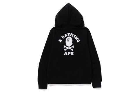 APE CROSSBONE COLLEGE ZIP HOODIE