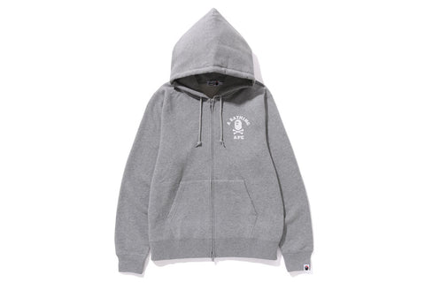 APE CROSSBONE COLLEGE ZIP HOODIE