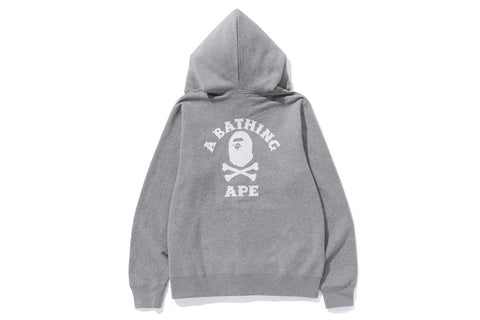 APE CROSSBONE COLLEGE ZIP HOODIE