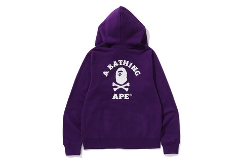 APE CROSSBONE COLLEGE ZIP HOODIE