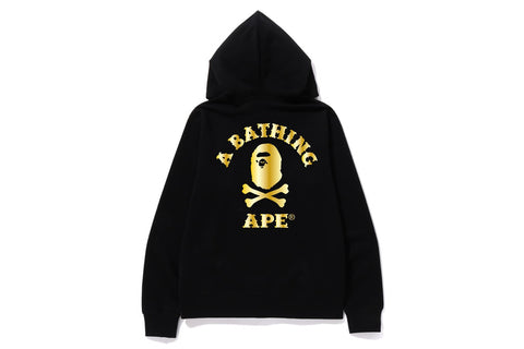 APE CROSSBONE COLLEGE ZIP HOODIE