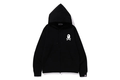 APE CROSSBONE COLLEGE ZIP HOODIE