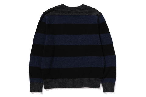 MR.BATHING APE STRIPE JACQUARD SWEATER