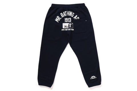 MR.BATHING APE COLLEGE SWEAT PANTS