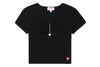 CHAIN DETAIL V NECK TOP
