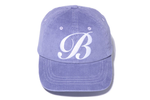 B EMBROIDERY CORDUROY PANEL CAP