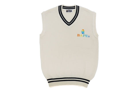 BAPE LOGO EMBROIDERY KNIT VEST