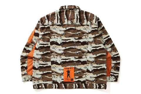 DESERT CAMO LOOSE FIT TRUCKER JACKET