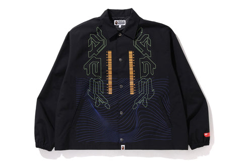 MULTI GRAPHIC RELAXED FIT COACH JACKET