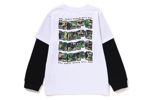 ABC CAMO BAPE LAYERED L/S TEE
