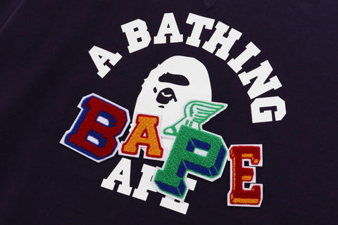 BAPE PATCHED PUFF SLEEVE OVERSIZED CREWNECK