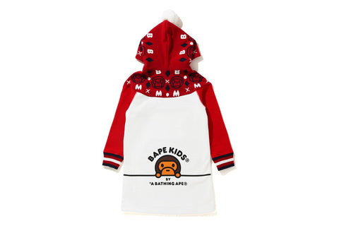 BABY MILO KNIT HOODIE ONEPIECE