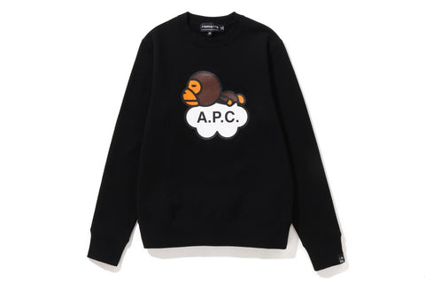 BAPE X A.P.C. MILO WIDE CREWNECK