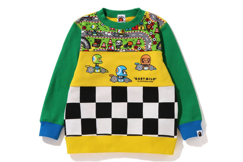BABY MILO RACING COLOR BLOCK CREWNECK