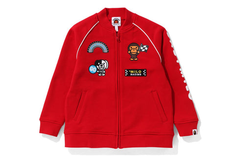 BABY MILO RACING TEAM EMBLEM PRINT SWEAT JACKET
