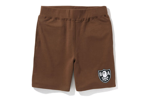 COLOR APE CROSSBONE ONE POINT SWEAT SHORTS