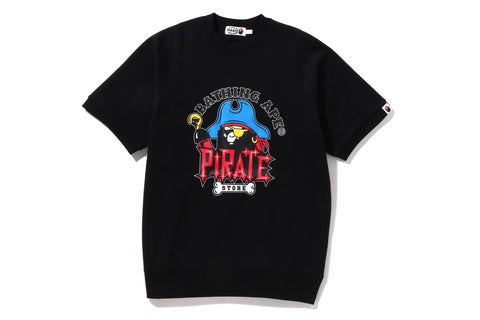 CAPTAIN APE PIRATE SHORT SLEEVE SWEAT CREWNECK